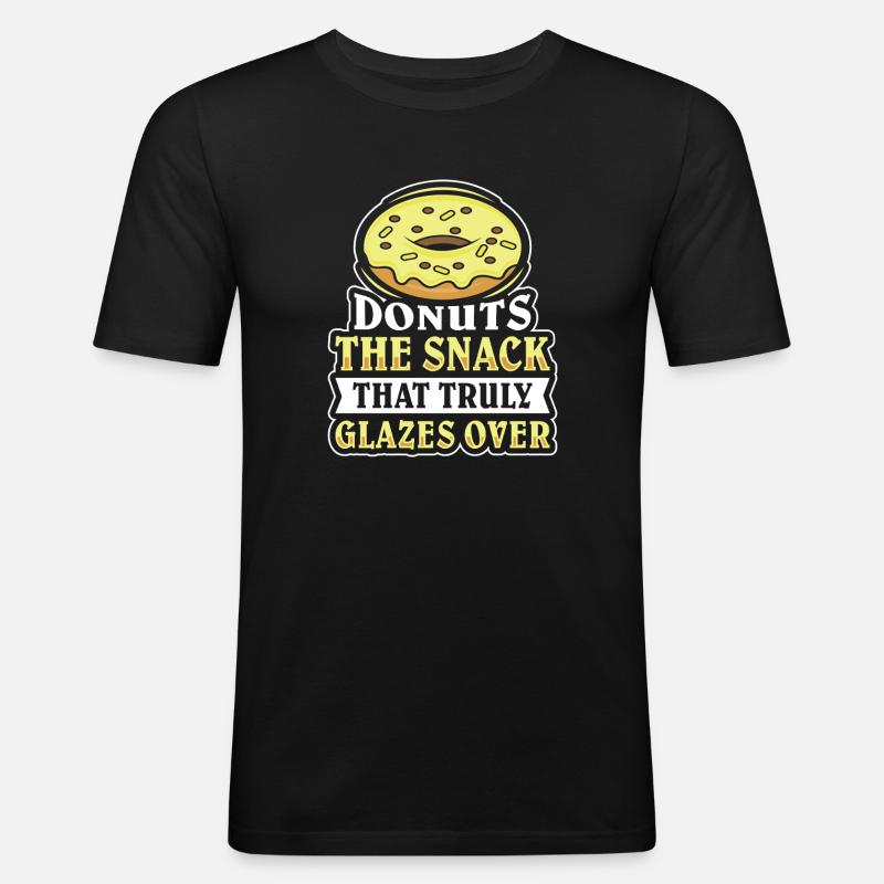 Restauration rapide en donuts - T-shirt près du corps Homme - noir