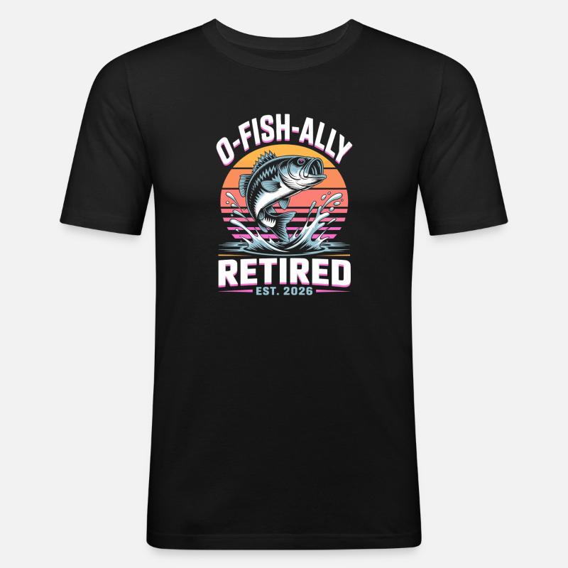 Ofish Ally Retired 2026 - Männer Slim Fit T-Shirt - Schwarz