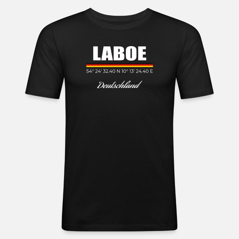 Laboe - Männer Slim Fit T-Shirt - Schwarz