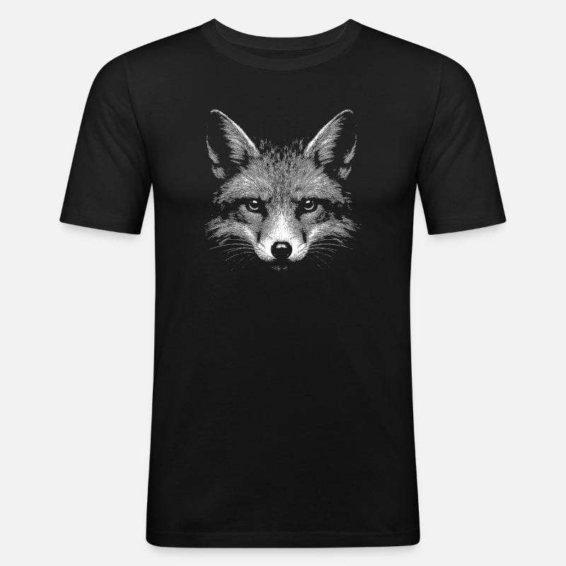 Rotfuchs - Männer Slim Fit T-Shirt - Schwarz