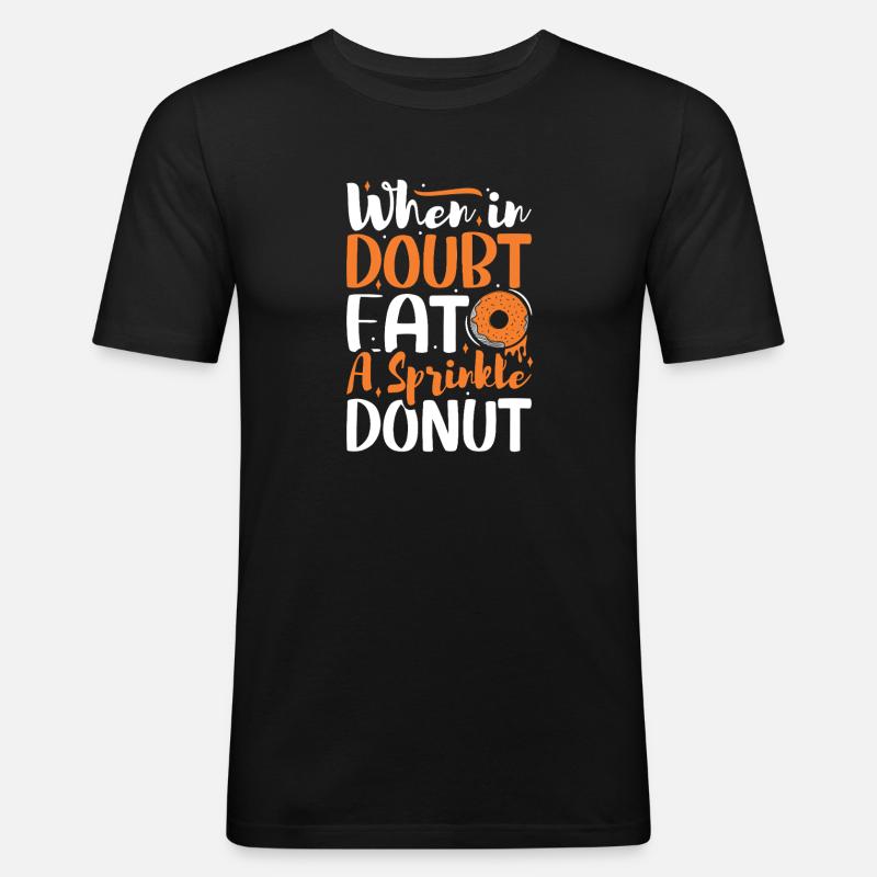 Restauration rapide en donuts - T-shirt près du corps Homme - noir