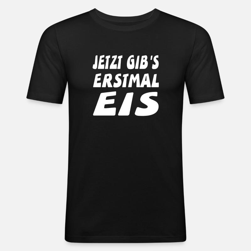 Eis - Männer Slim Fit T-Shirt - Schwarz