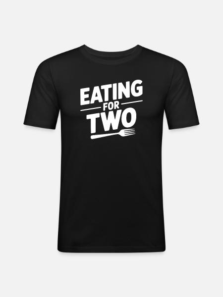 Eating for Two - Men's Slim Fit T-Shirt - black