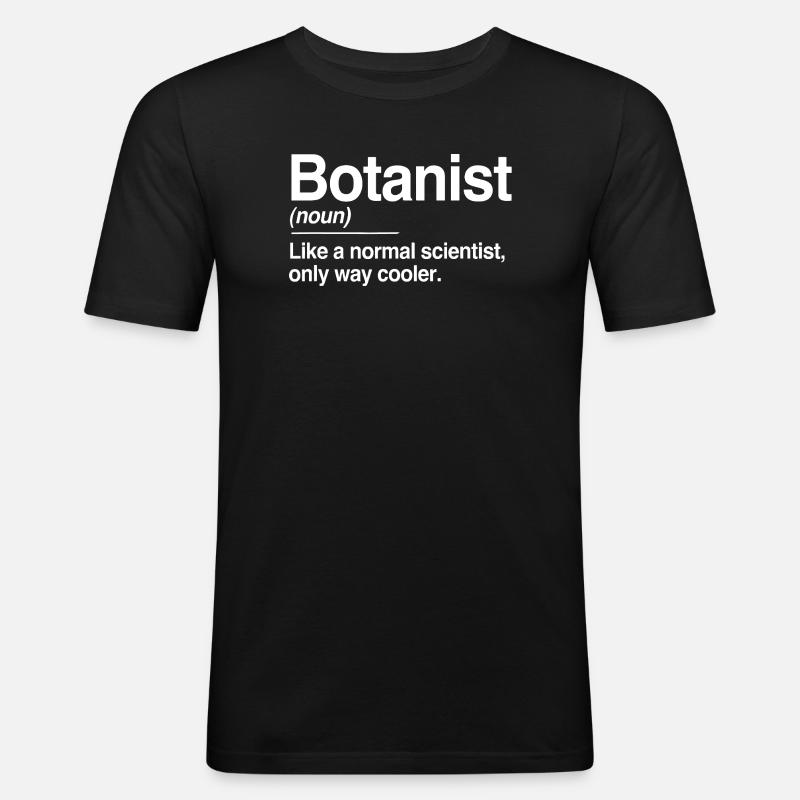 Botaniker-Definition - Männer Slim Fit T-Shirt - Schwarz