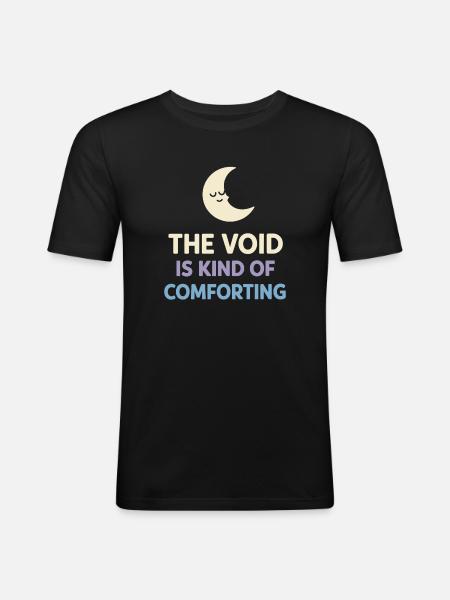 Existential humor, nihilism, humor, - Men's Slim Fit T-Shirt - black