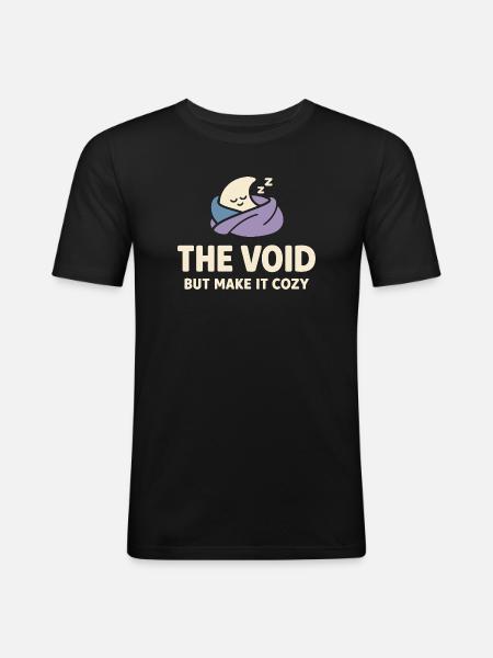 Existential humor, nihilism, humor, - Men's Slim Fit T-Shirt - black