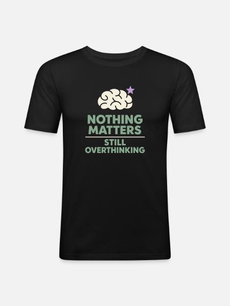 Existential humor, nihilism, humor, - Men's Slim Fit T-Shirt - black
