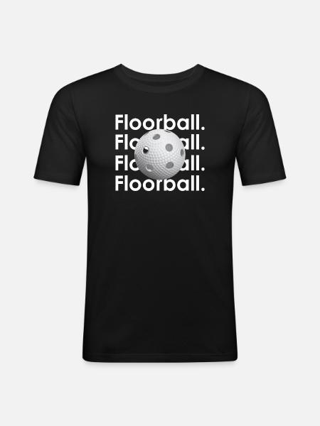 Floorball Graphic - Men's Slim Fit T-Shirt - black