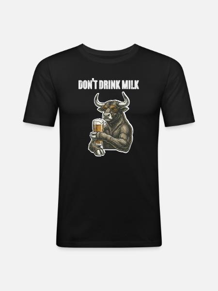 Bull Bull Beer - Men's Slim Fit T-Shirt - black
