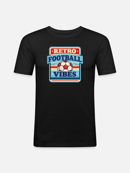 Retro_Football_Vibes - Men's Slim Fit T-Shirt - black