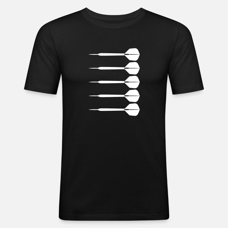 Dartpfeile - Männer Slim Fit T-Shirt - Schwarz
