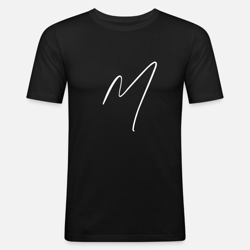 M - Männer Slim Fit T-Shirt - Schwarz