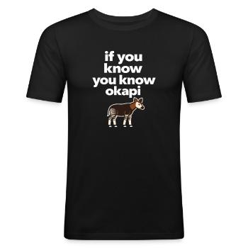 Okapi Lovers Okapi Animal Rare Wildlife Love - Men's Slim Fit T-Shirt - black - Front - Nik (191cm)