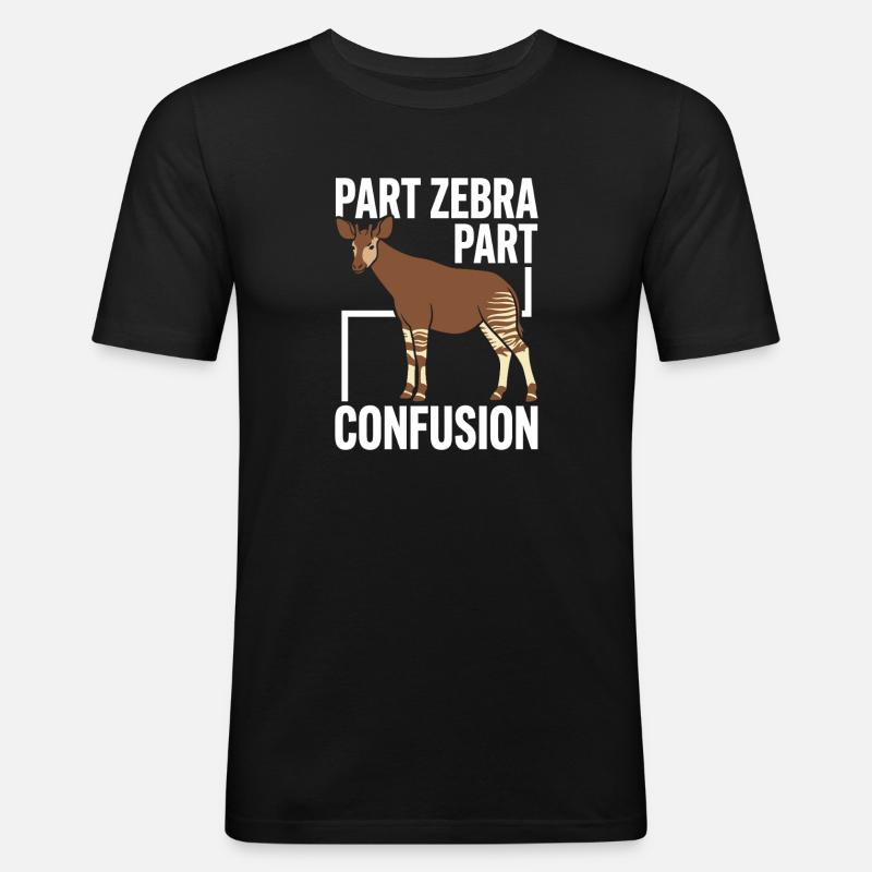 Okapi-liebhaber Okapi-tier Seltene Tierweltliebe - Männer Slim Fit T-Shirt - Schwarz