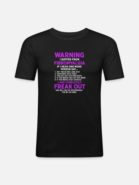Fibromyalgie Fibro - Männer Slim Fit T-Shirt - Schwarz