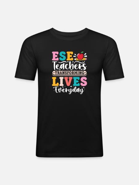 Gifts for ESE Teachers - Men's Slim Fit T-Shirt - black