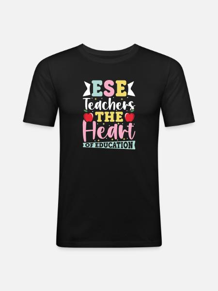 Geschenke für ESE-Lehrer - Männer Slim Fit T-Shirt - Schwarz