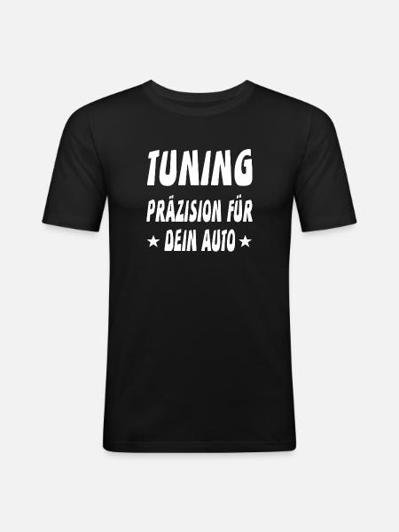 Tuning - Männer Slim Fit T-Shirt - Schwarz