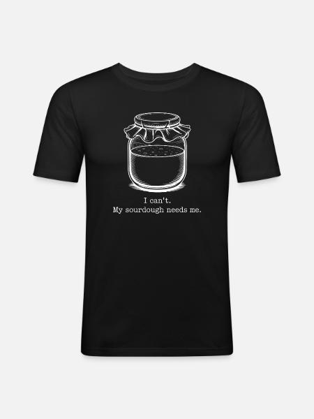 Sourdough Craving Jar Quote - Men's Slim Fit T-Shirt - black