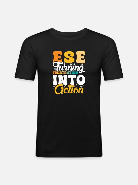 Geschenke für ESE-Lehrer - Männer Slim Fit T-Shirt - Schwarz