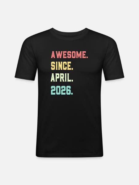 Awesome Since April 2026 - Men's Slim Fit T-Shirt - black