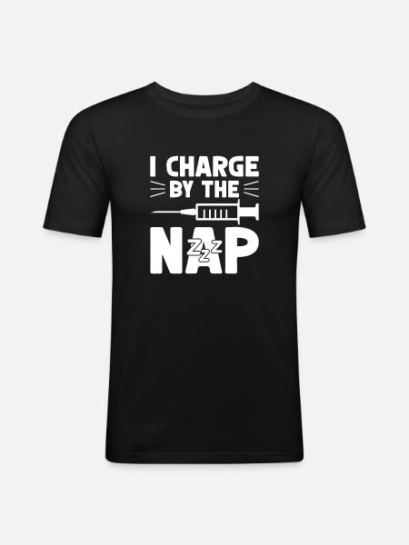 Anesthesiologist Charge The Nap Anesthesia - Men's Slim Fit T-Shirt - black