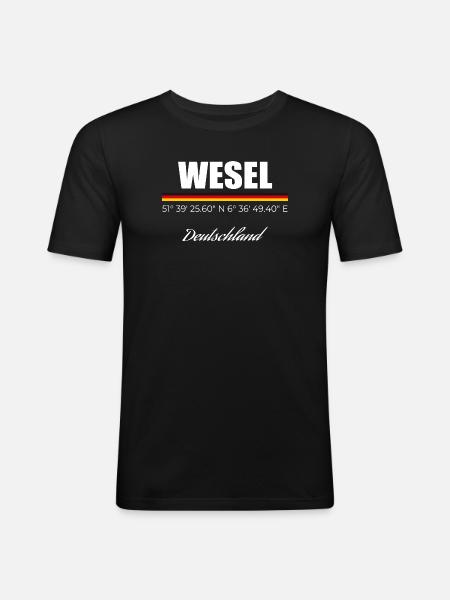 Wesel - Men's Slim Fit T-Shirt - black
