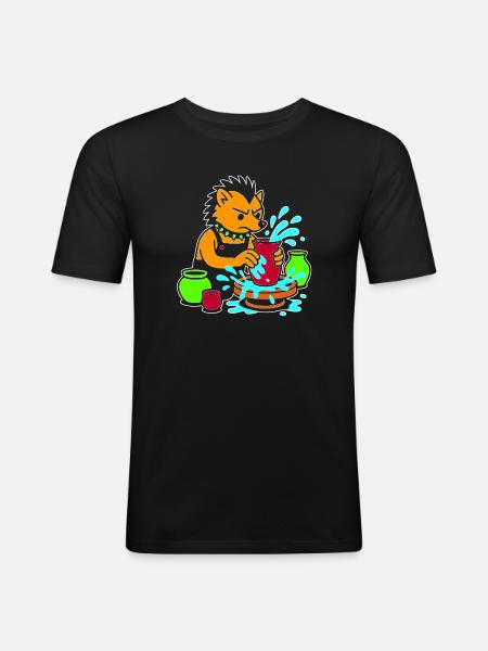 Pottery Pup Splash - Men's Slim Fit T-Shirt - black