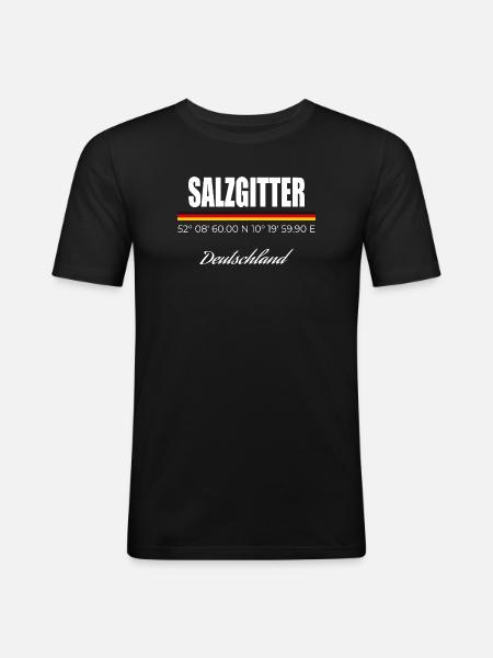Salzgitter - Männer Slim Fit T-Shirt - Schwarz