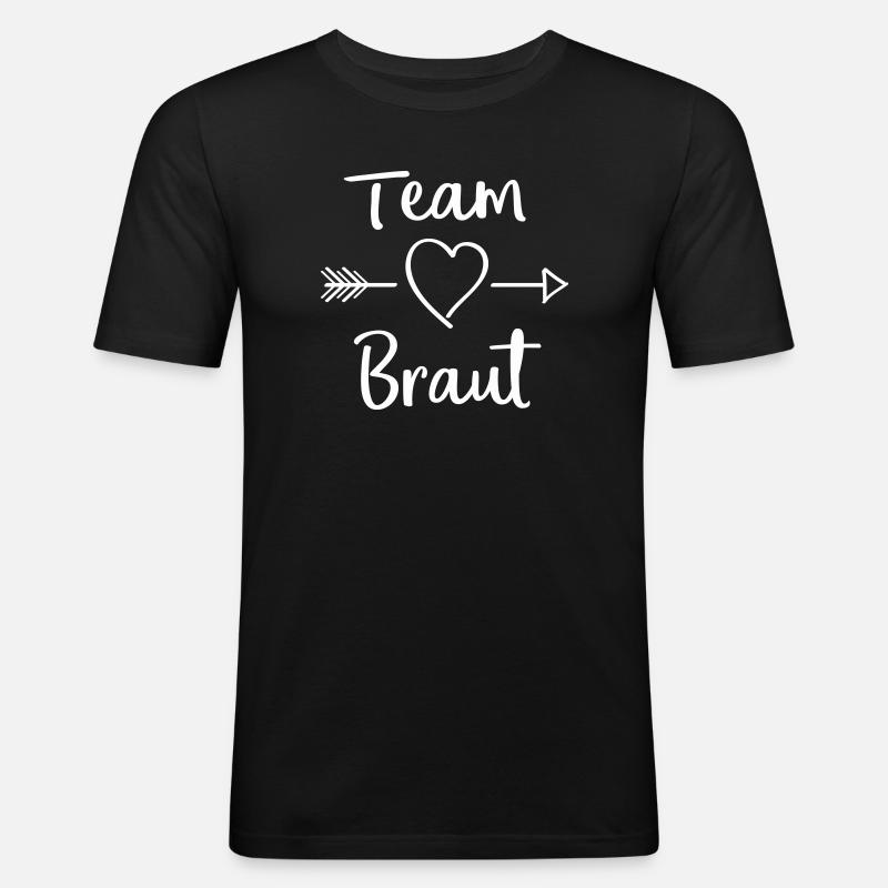 team_braut - Männer Slim Fit T-Shirt - Schwarz