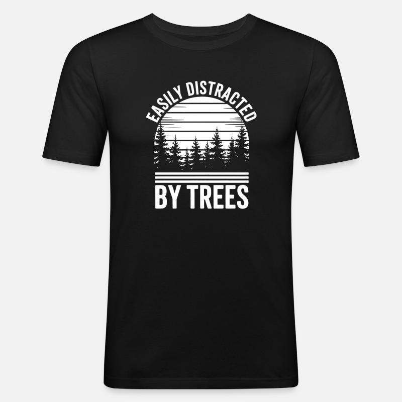 Bäume Sprüche Baum Lustiges Bäume Geschenk - Männer Slim Fit T-Shirt - Schwarz