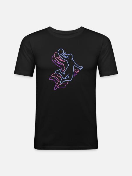Basket-ball féminin - T-shirt près du corps Homme - noir