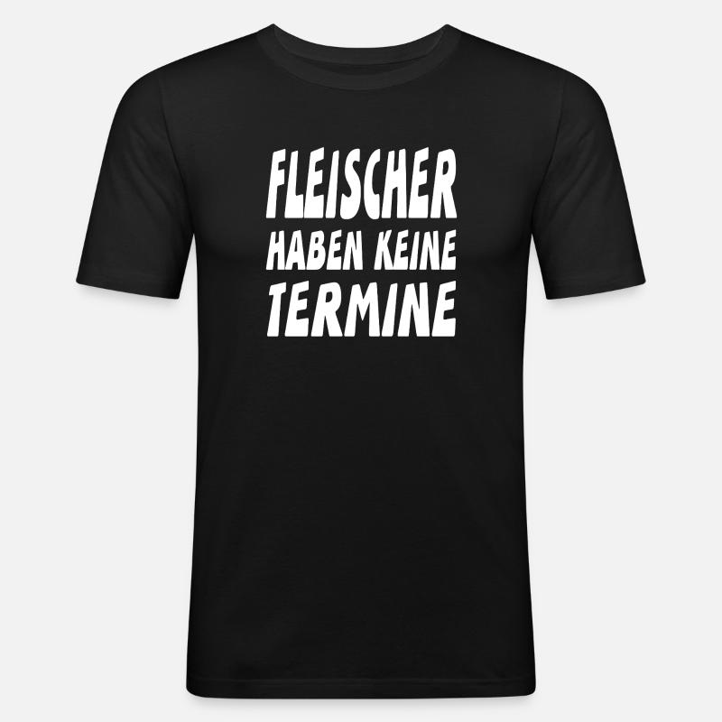 Fleischer - Männer Slim Fit T-Shirt - Schwarz