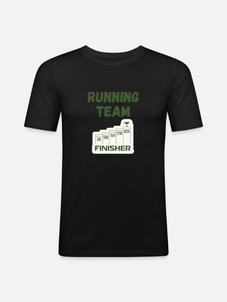 Running Team - Männer Slim Fit T-Shirt - Schwarz