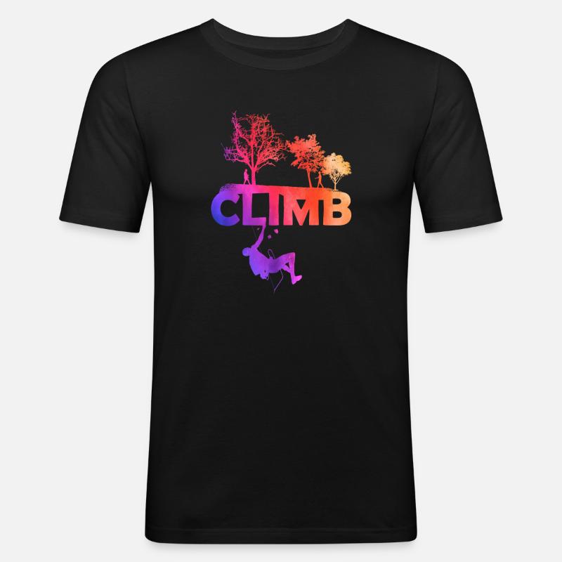 Climb Gradient Silhouette - Slim Fit T-shirt herr - svart