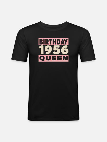 Biker 70 years old 1956 Anniversary - Men's Slim Fit T-Shirt - black