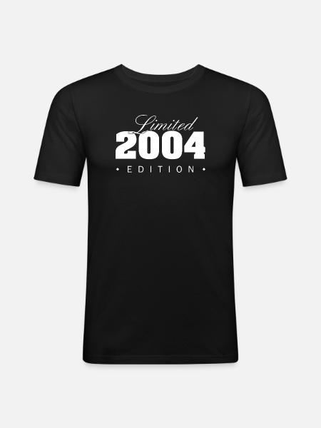 Limitierte 2004 Edition - Männer Slim Fit T-Shirt - Schwarz