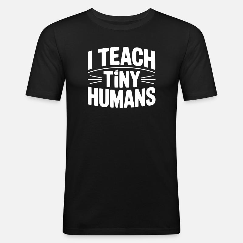 Ich unterrichte winzige Menschen - Männer Slim Fit T-Shirt - Schwarz