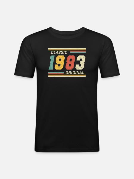 Classic 1983 original 1983 - Men's Slim Fit T-Shirt - black