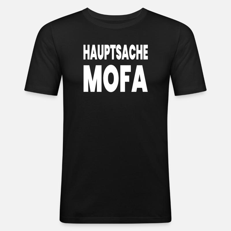 Mofa - Männer Slim Fit T-Shirt - Schwarz