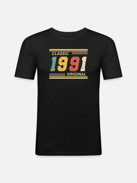 Classic 1991 original 1991 - Men's Slim Fit T-Shirt - black