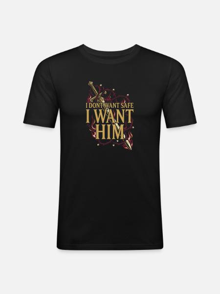 Romantasy Fantasy Romance Booktok Spicy Reader - Men's Slim Fit T-Shirt - black