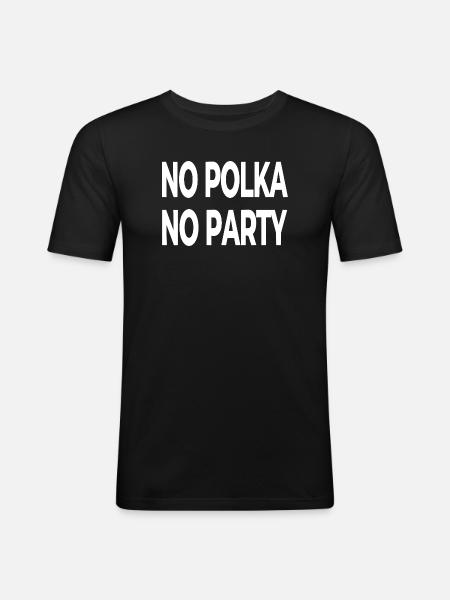 polka - Men's Slim Fit T-Shirt - black
