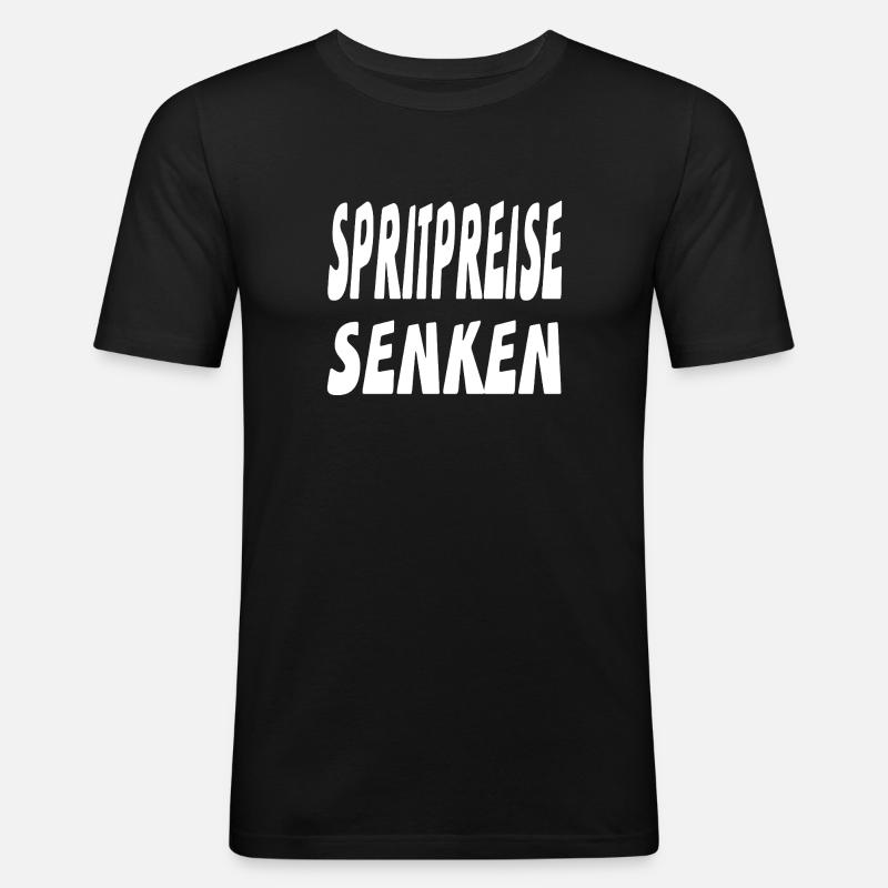 Sprit - Männer Slim Fit T-Shirt - Schwarz