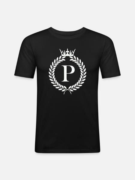 P_wappen - Men's Slim Fit T-Shirt - black