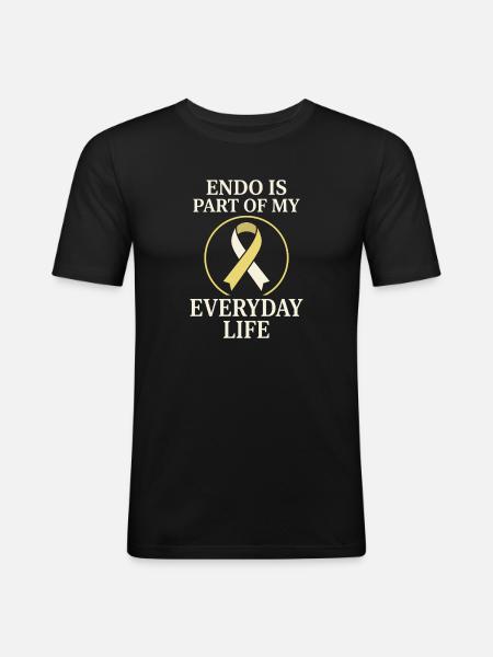 Endometriosis awareness Endo Warrior - Men's Slim Fit T-Shirt - black