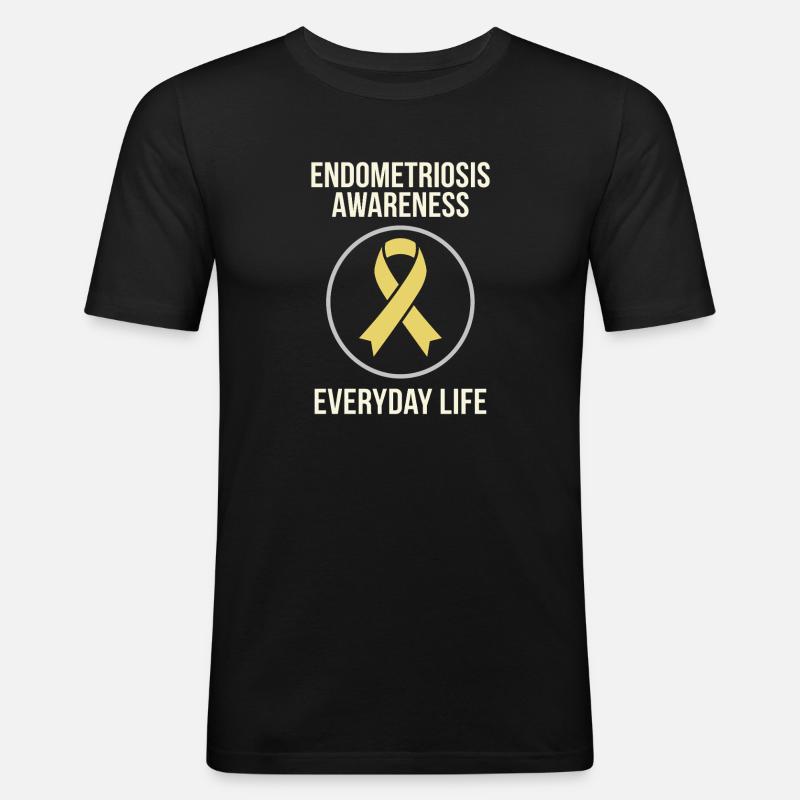 Endometriose-bewusstsein Endo Warrior - Männer Slim Fit T-Shirt - Schwarz