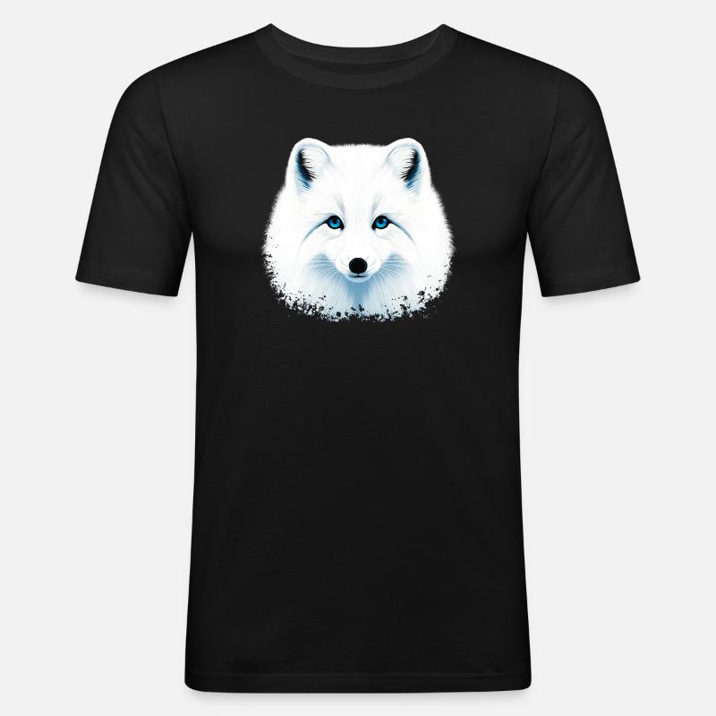 Polarfuchs - Männer Slim Fit T-Shirt - Schwarz