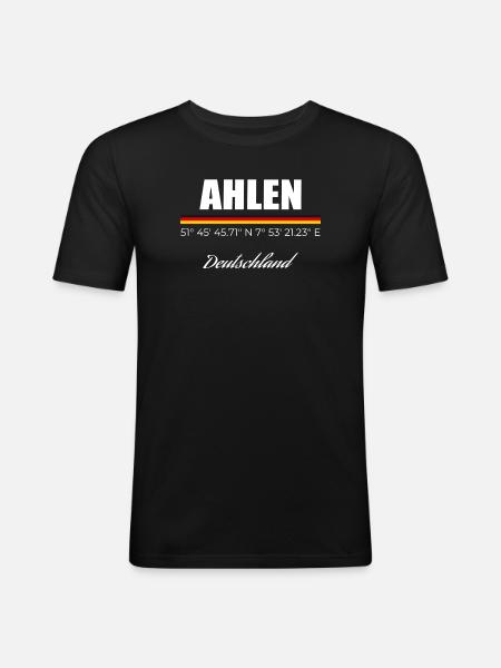 Poinçons - T-shirt près du corps Homme - noir