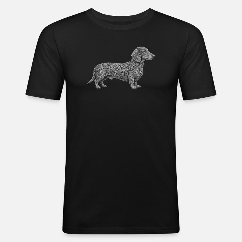 Gravhund - Herre Slim Fit T-Shirt - sort